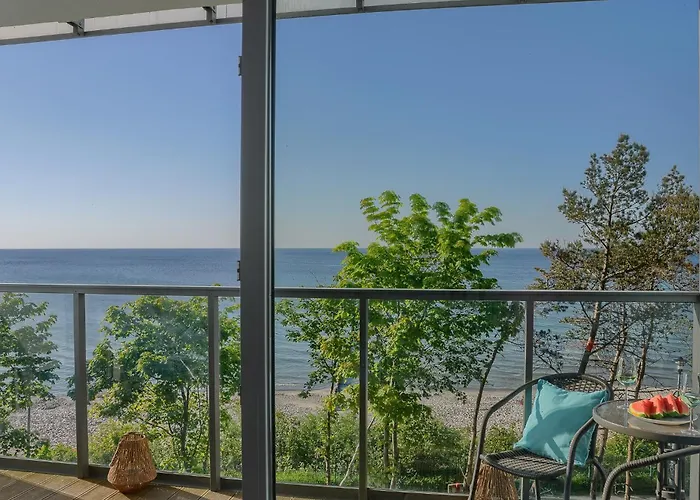 Okrzei Z Bezposrednim Widokiem Na Morze- Nadmorski Luksus Apartment Ustronie Morskie