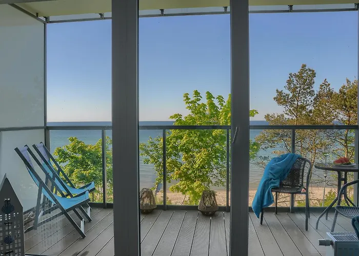 Okrzei Z Bezposrednim Widokiem Na Morze- Nadmorski Luksus Apartment