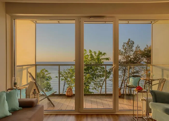 Okrzei Z Bezposrednim Widokiem Na Morze- Nadmorski Luksus Apartment *