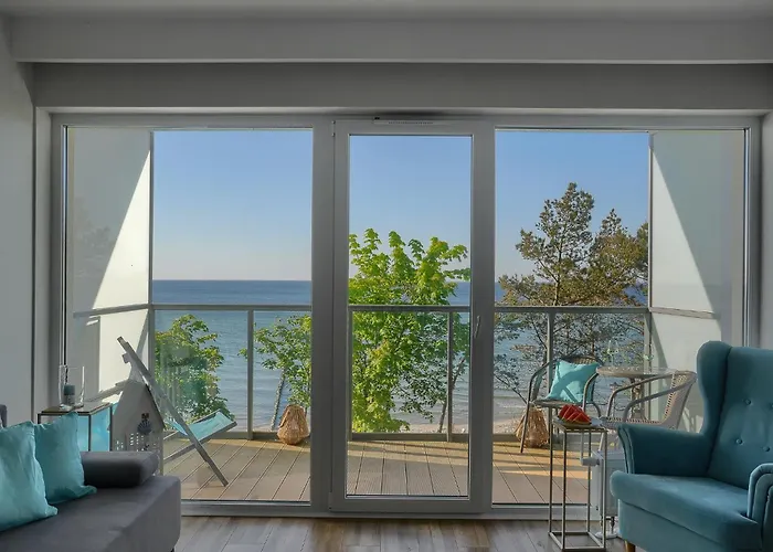 Okrzei Z Bezposrednim Widokiem Na Morze- Nadmorski Luksus Apartment Ustronie Morskie